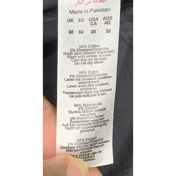 BooHoo Man Denim Jeans Men's Button Fly Black Distressed Hip Hop Size 38X32 - Picture 15 of 16